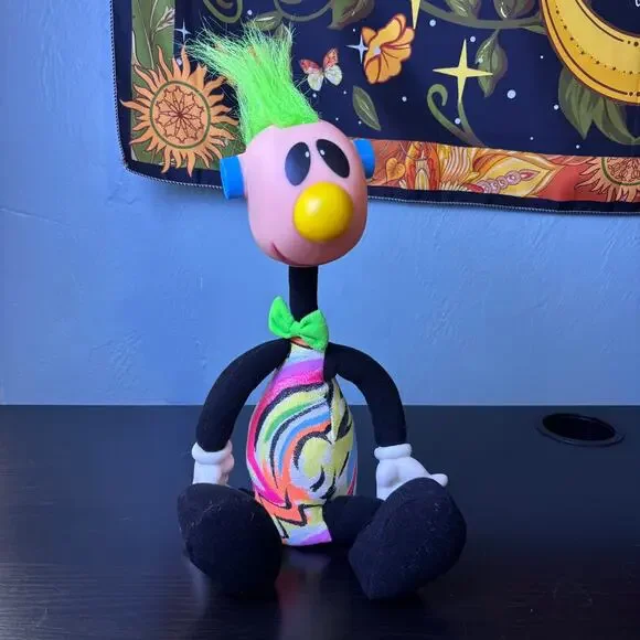 Vintage 1994 Ertl Jibba Jabber noise maker Toy Colorful 90s 15" Plush Silly Kids - Picture 1 of 16